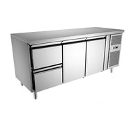 Commercial Undercounter Refrigerator 2-Door & 2-Drawer