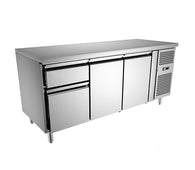 Commercial Undercounter Refrigerator 2-Door & 2-Drawer