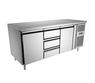 Commercial Undercounter Refrigerator 2-Door & 3-Drawer