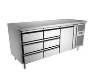 Commercial Undercounter Refrigerator 1-Door & 6-Drawer