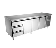 Commercial Undercounter Refrigerator 3-Door & 3-Drawer